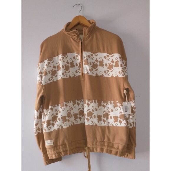 Simply Southern Women's 1/4 Zip Pullover Jacket Large Animal Print Snuggle Comfy - Picture 8 of 14